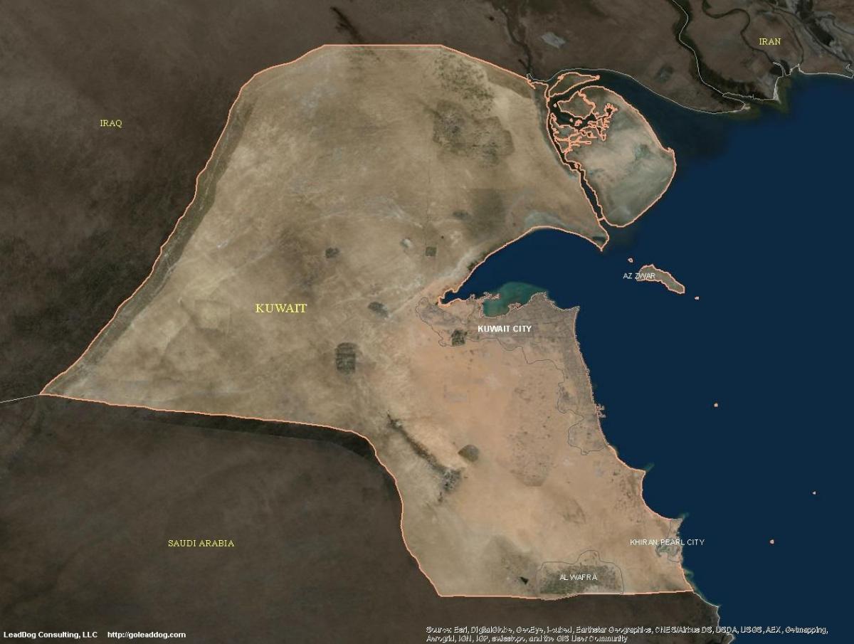 karte kuveita satelītu
