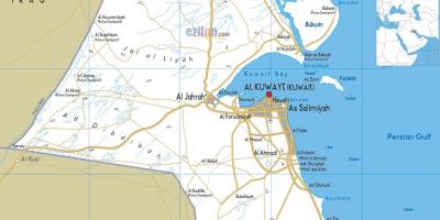 Kuwait city kartes autoceļu